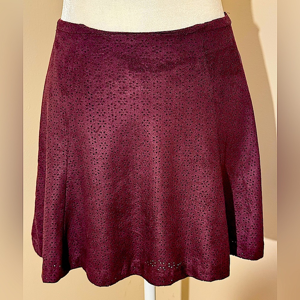 Express Burgundy Skirt